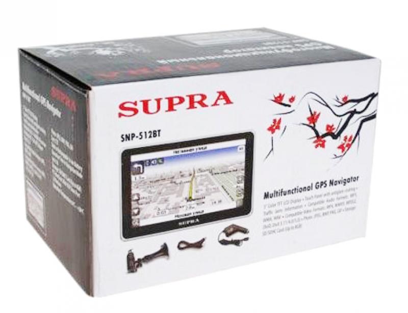 CD,MPEG4-плейер с навигацией  SUPRA SNP-512BT