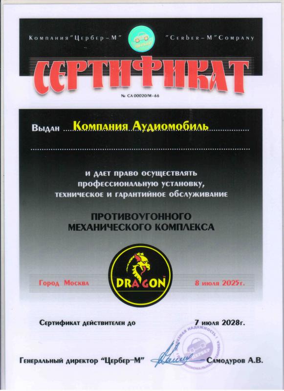 Авторизированный центр по установке DRAGON- Аудиомобиль 