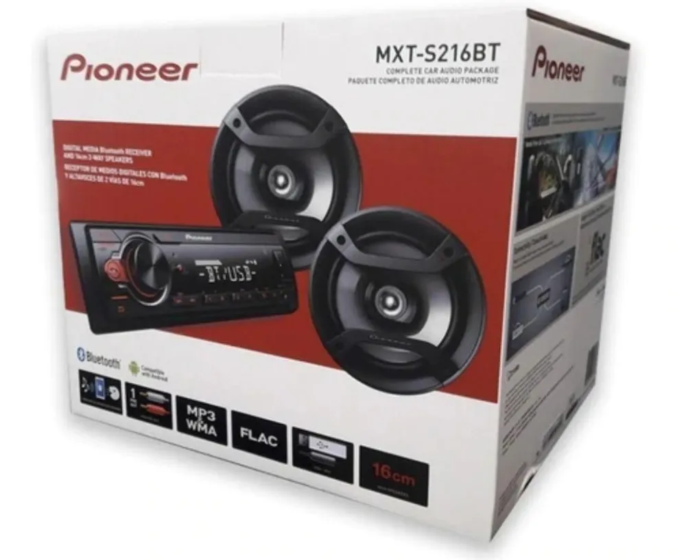 Комплект PIONEER MTX-S216BT (MVH-S215BT+ F1634R)