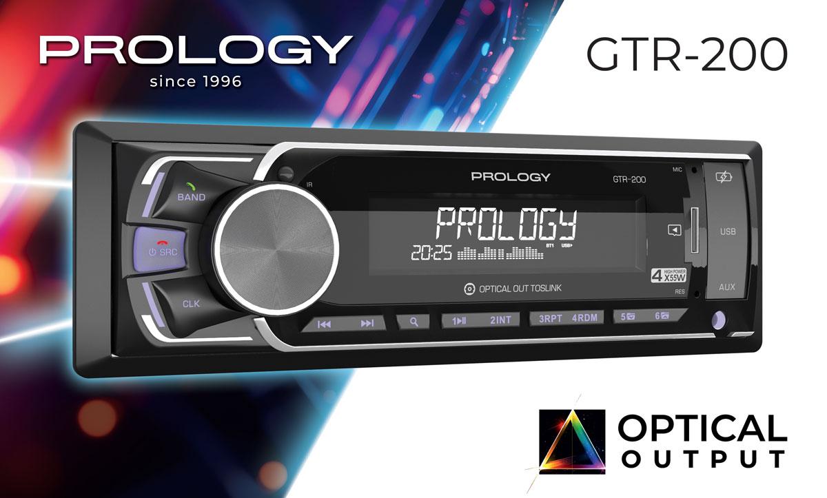 Prology GTR-200: автомагнитола формата 1DIN с оптическим выходом