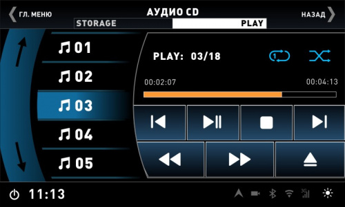 Автомагнитола штатная MyDean 3035 для Toyota Highlander