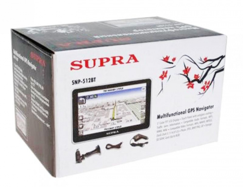 CD,MPEG4-плейер с навигацией  SUPRA SNP-512BT