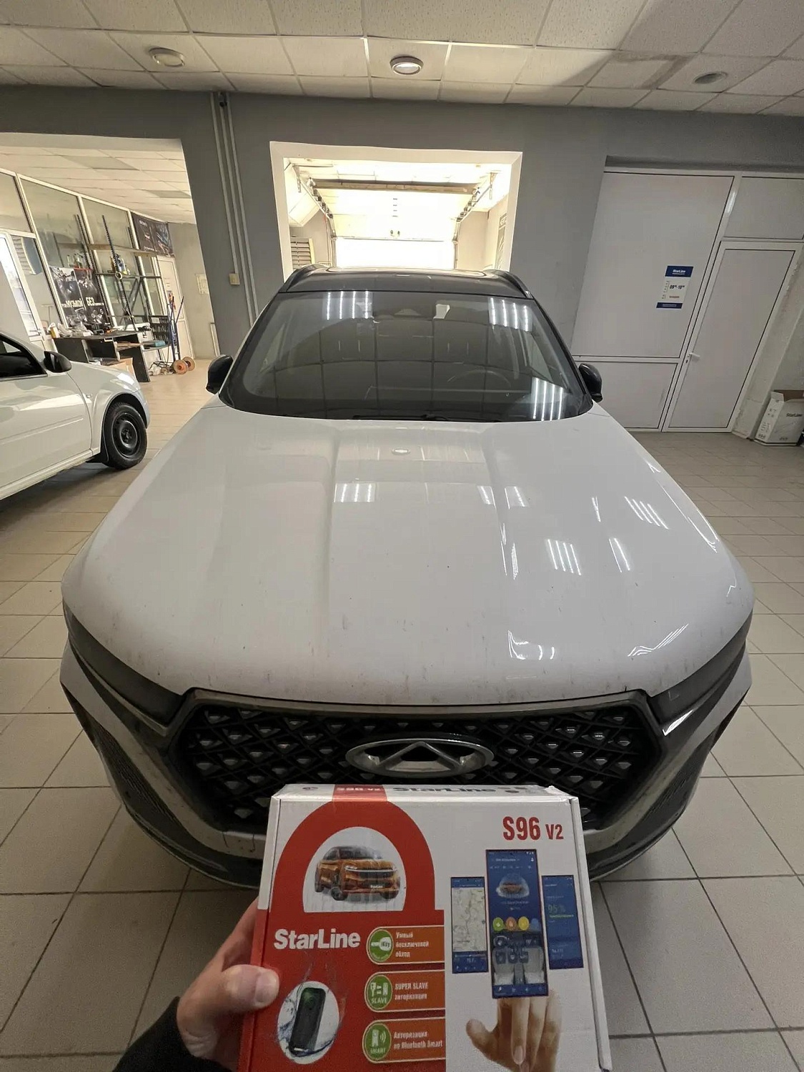 Установка сигнализации STARLINE S96 BTv2 GSM на Chery Tiggo
