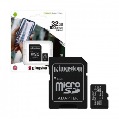 Карта памяти MicroSDHC 32 Gb Kingston class 10 100Mb/s
