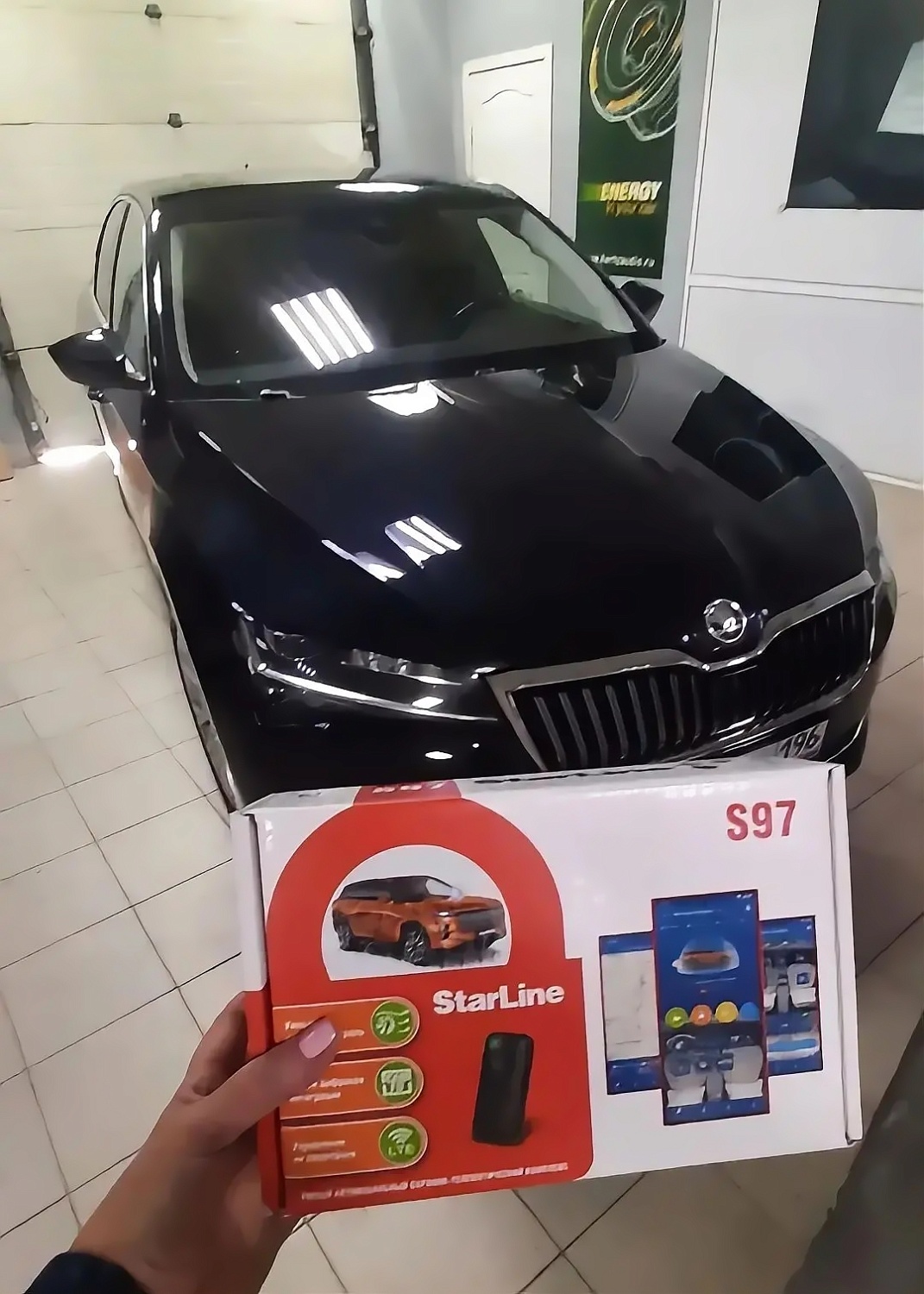 Установка сигнализации STARLINE S97 GPS на Skoda Superb